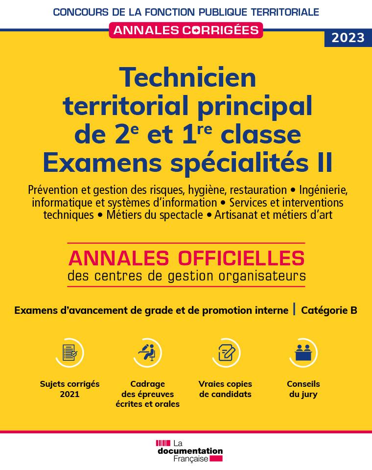 Couverture annales examen technicien principal