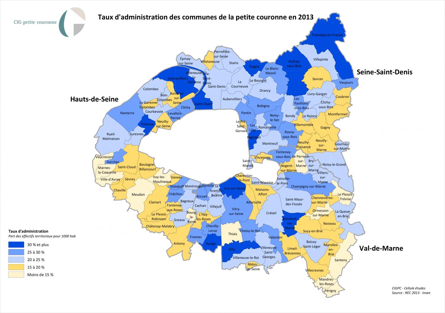 communes petite couronne carte ile de france Le Panorama De La Petite Couronne Cig Petite Couronne communes petite couronne carte ile de france