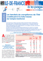 Couverture de la publication Ile-de-France à la page : les transferts de compétence de l'Etat contribuent à la forte hausse de l'emploi territorial